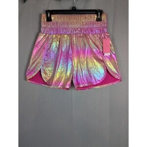 Simply Southern Rainbow Pink Shorts Small New Cyber Y2K FestivalCore Barbie Core